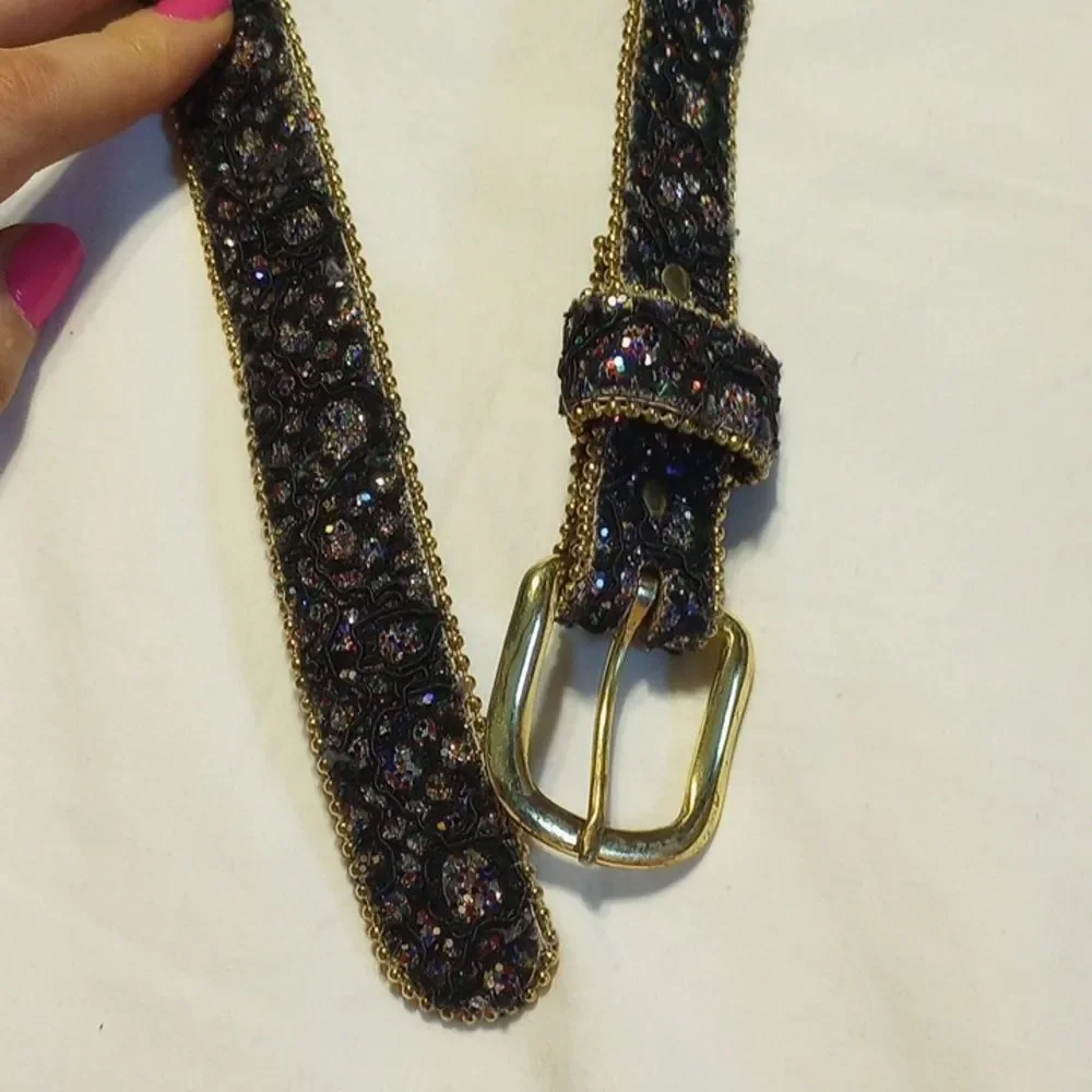 Sparkling and Gold Toned Women's Belt